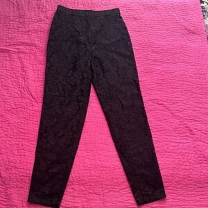 Versace Black Lace Pants, US4